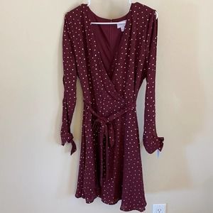 Laundry by Shelli Segal Merlot Good Wrap Dress